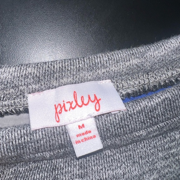 Pixley Tristan Zipper Woven Back Knit Top Size Medium EUC - Picture 4 of 7